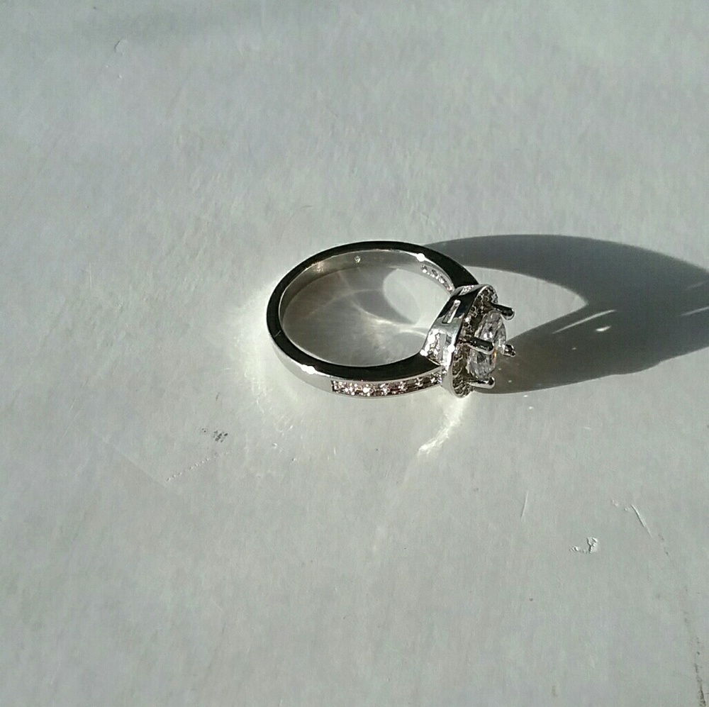 💕2 for $25💕Silver Plated CZ Ring - Picture 7 of 8